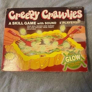 Vintage 1987 Creepy Crawlies Skill Game Hong Kong Capture Bugs with Spoons